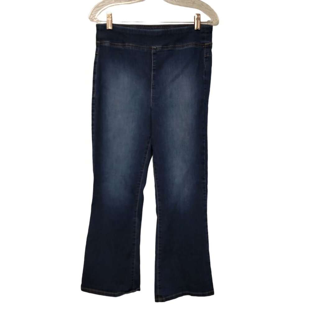We The Free Free People Jeans Flat‎ Front Pull On No Front Pockets Sz Medium EUC